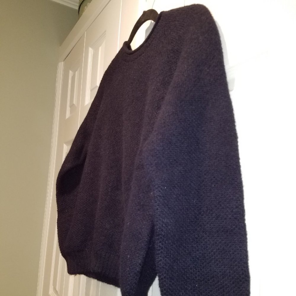 Peruvian Connection Alpaca Pullover Crew Neck Nav… - image 3